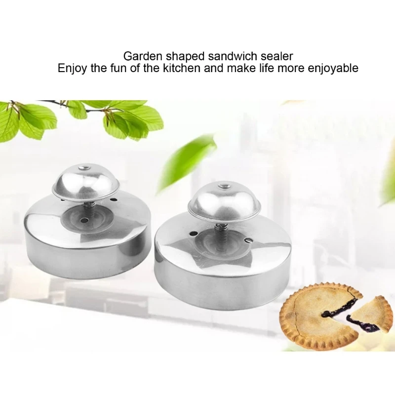 Dough Presser Pockets Pie Molds Party Potluck Hand Pie Molds Baking Stainless Steel Sandwich Cutter and Sealer