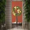 Japanese Plant Simple Drapes Hotel Restaurant Blackout Decor Noren Printed Partition Kitchen Doorway Door Curtain Decorative 3