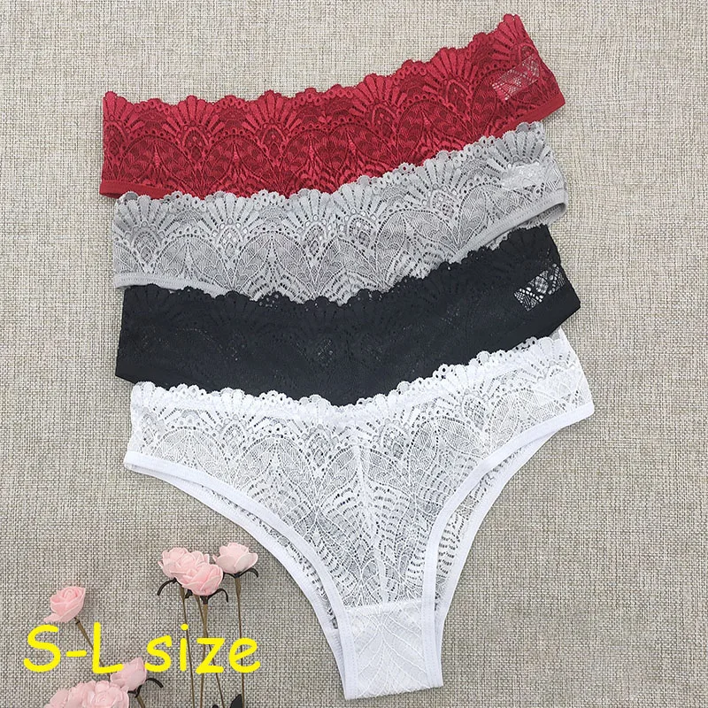 7 Pieces Summer Women Artsy Pure Color Lace Underwear main image 1