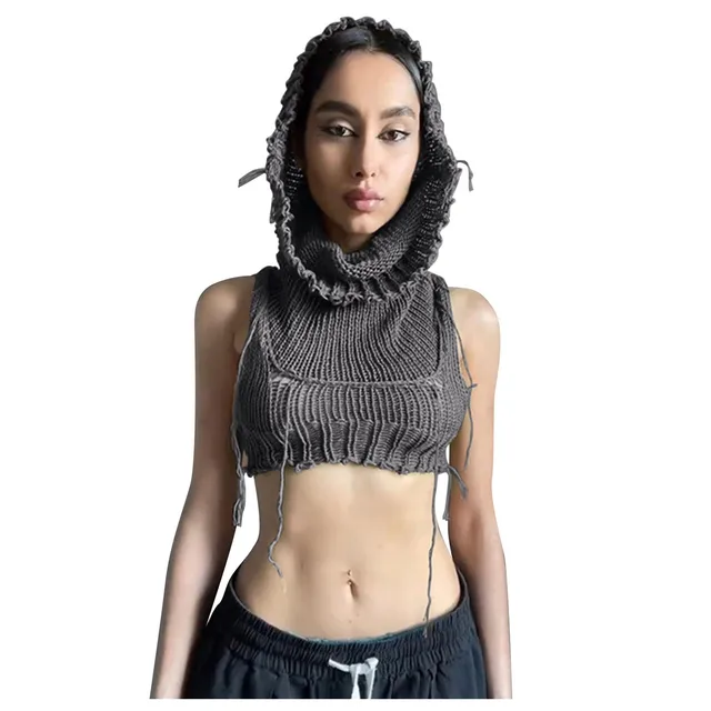 hooded crop top rave