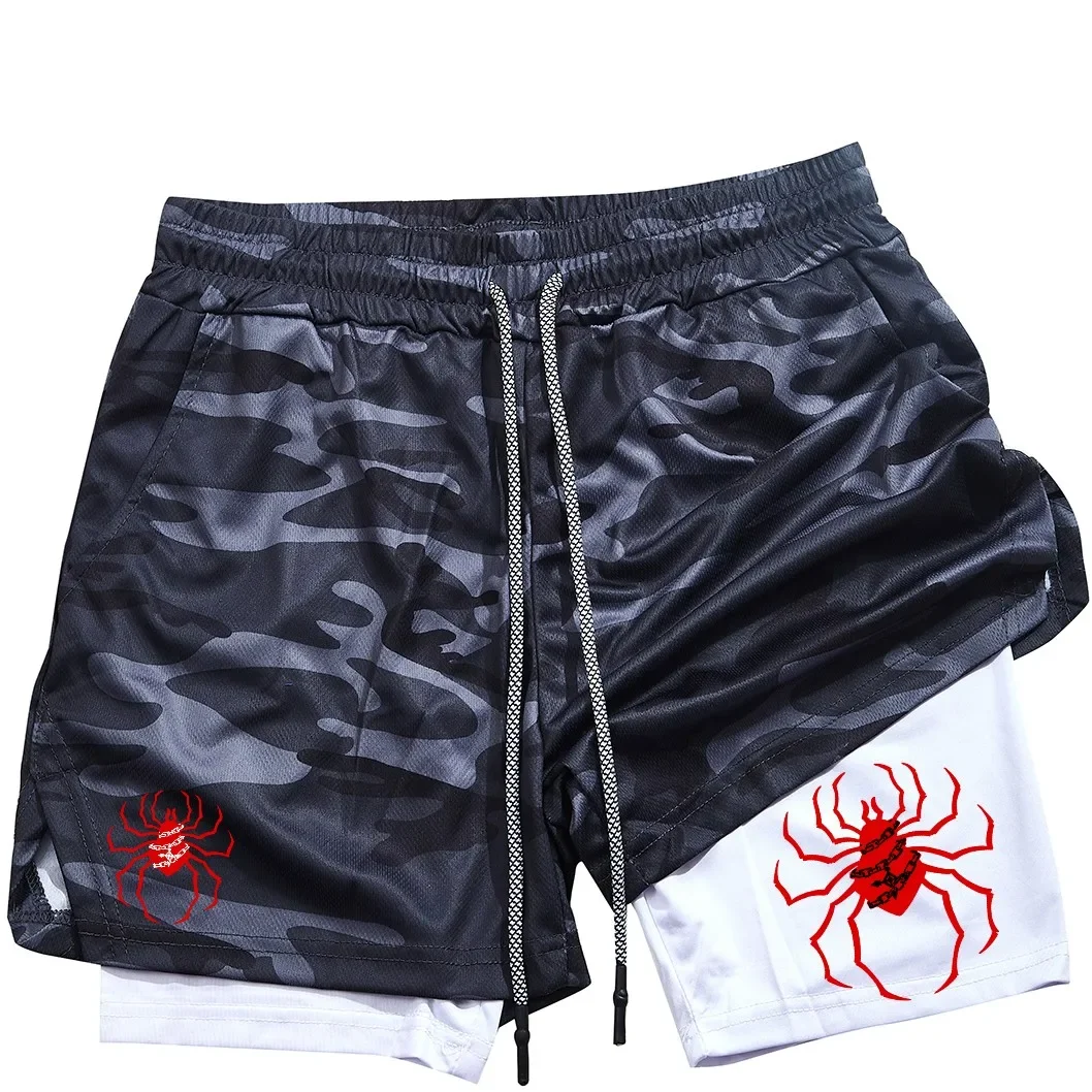 Anime Hunter x Hunter Performance Shorts for Men Breathable Spider Gym Shorts Summer Sports Fitness Workout Jogging Short Pants 6
