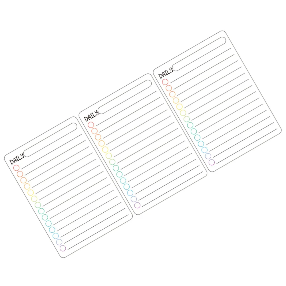 

3 Pcs Easy Erasable Calendar Magnetic Work Schedule Plan Whiteboard Acrylic for Fridge Planning Dry Erase Refrigerator Soft