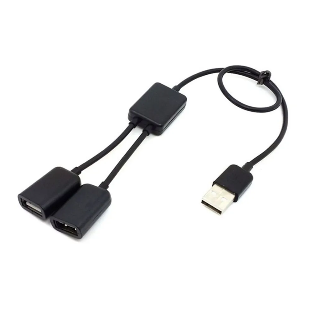 

USB Male To Two USB Female Data Cable 2 In 1 Hubs Practical Multifunction Extension Splitter USB Converter OTG Adapter