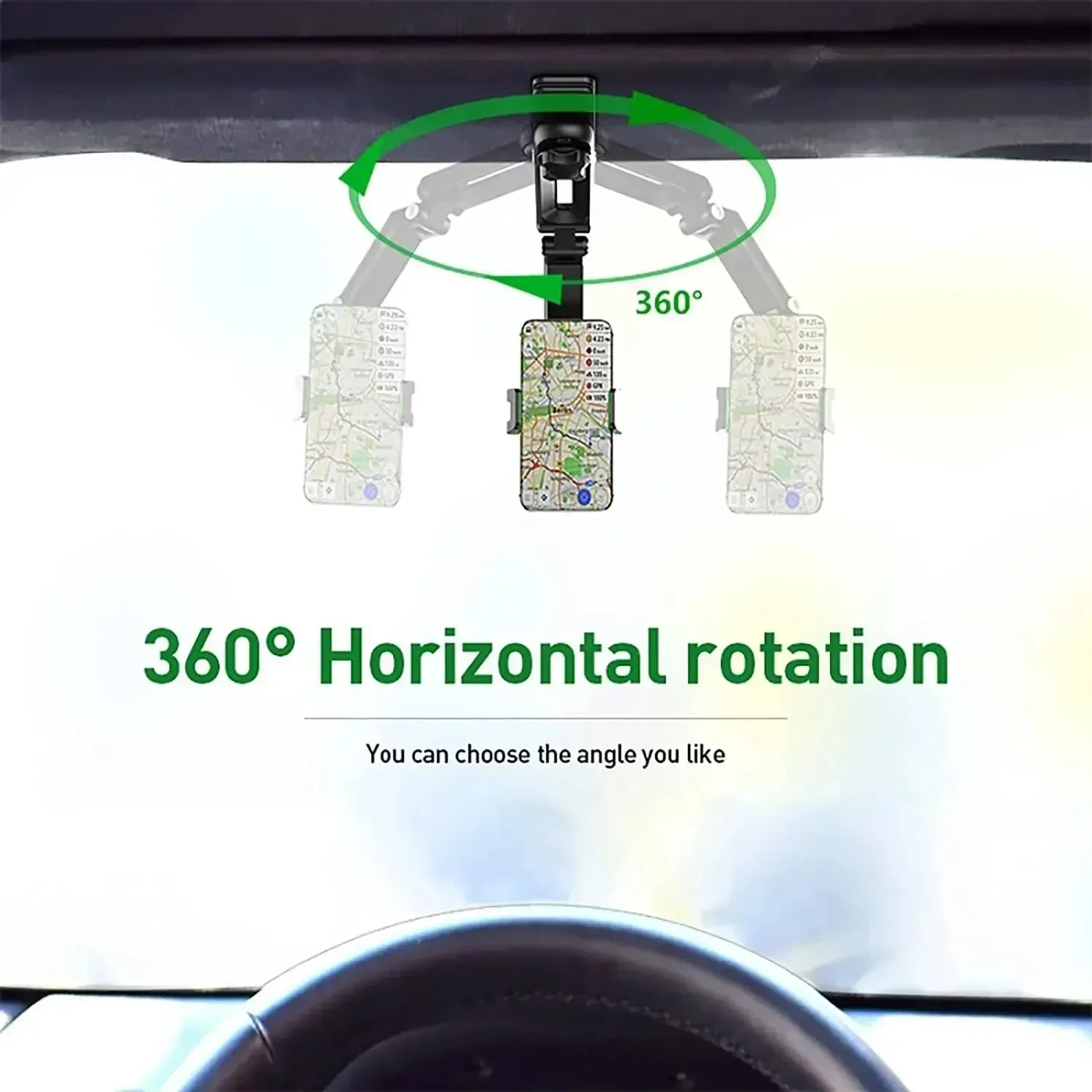 Universal Car Phone Holder with 1080 Rotation for iPhone