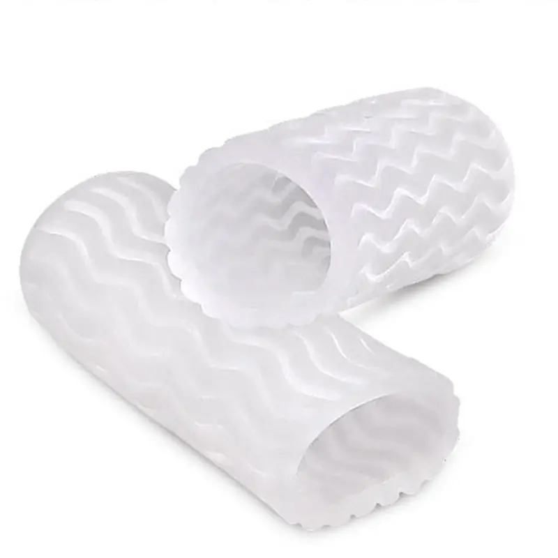 

1 Pair Closed Gel Toe Cushion Tube Sleeve Corrugated Corn Pad Anti-Wear Elastic Protectors for Toes Fingers Blisters Pain