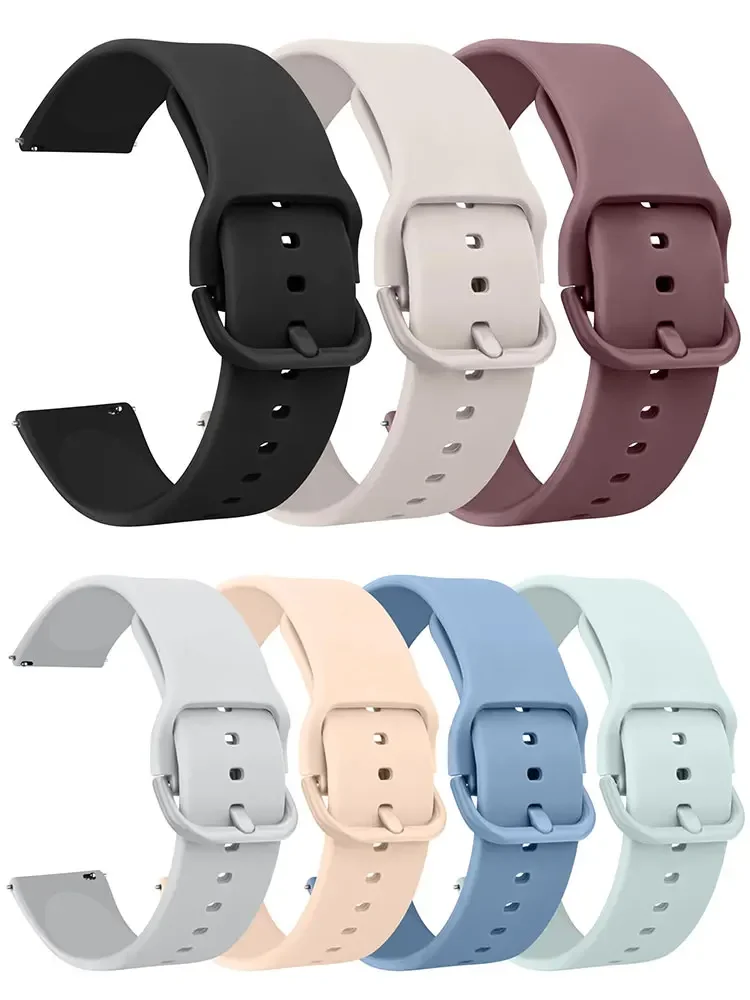 Sport Silicone Watch Band Bracelet, Adjustable 20mm/22mm Strap,