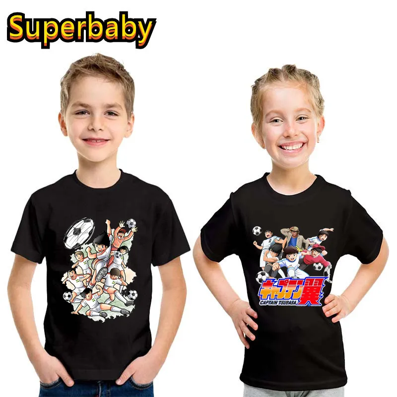 Anime Captain Tsubasa Le Petit Football Print Cartoon Kids T-Shirt Neonati Maschi Vestiti Per Ragazze Maglietta Estiva In Cotone Per Bambini