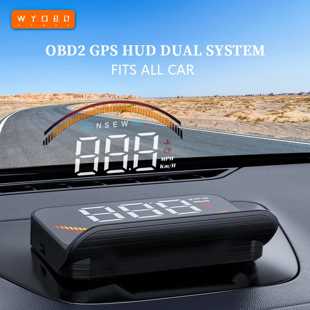 WYOBD M11 Car Speed Windshield Projector OBD2 GPS Dual System HUD