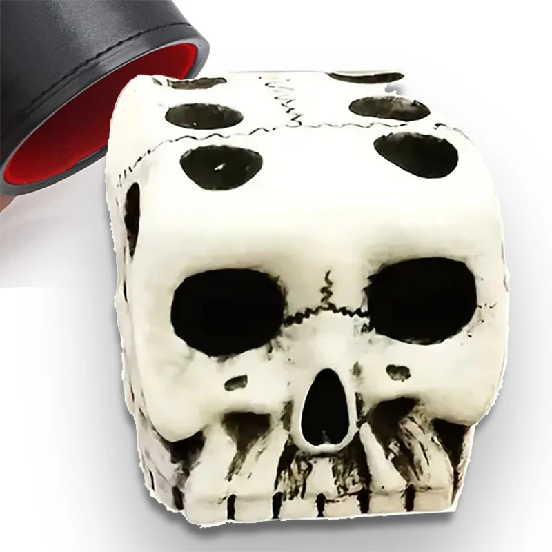 

Skull Dice 6-Sided Bone Halloween Party Game Haunted House Toys Great for Role Playing Board Game Toy Adult Men Collection