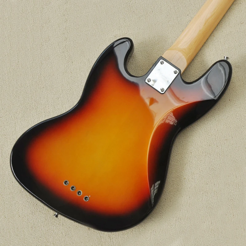 Four-string Electric Bass Sunset Yellow Brown Through Body Strings OIATTAR-8022