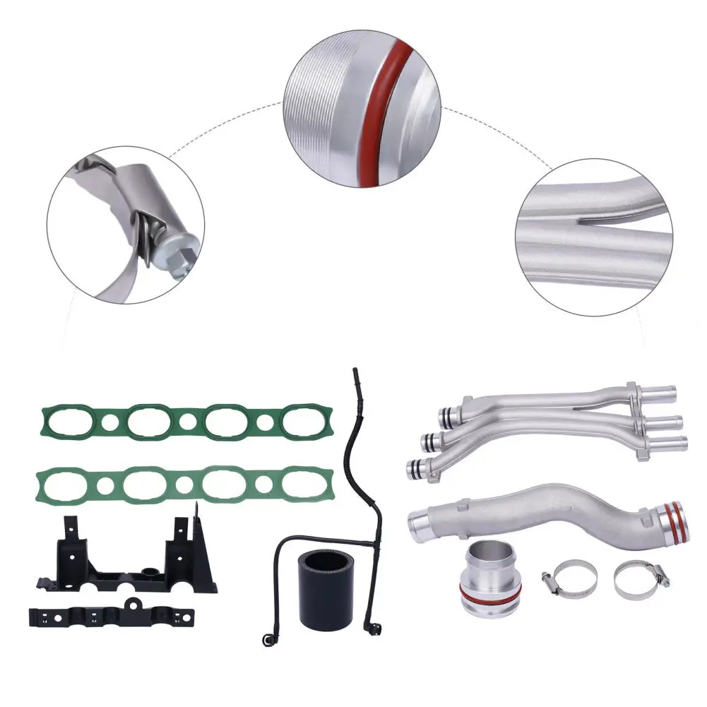 

Car Engine Coolant Pipe Repair Upgrade Kit Compatible For 2003-2006 Porsche Cayenne 4.5 V8 Replaces 94810605906 94810604907