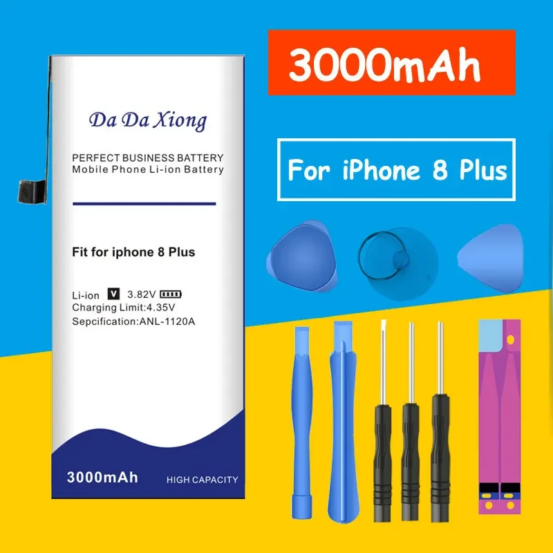 

Аккумулятор высокой емкости на 3000 мА · ч для iPhone 8 Plus качественная сменная батарея + Бесплатные инструменты