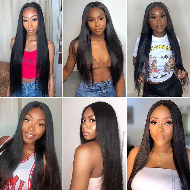 200% Glueless Wigs Human Hair Ready To Wear Bone Straight Lace Front Wigs Human Hair 5x5 Pre Cut Hd Lace Closure Wigs For Women 6