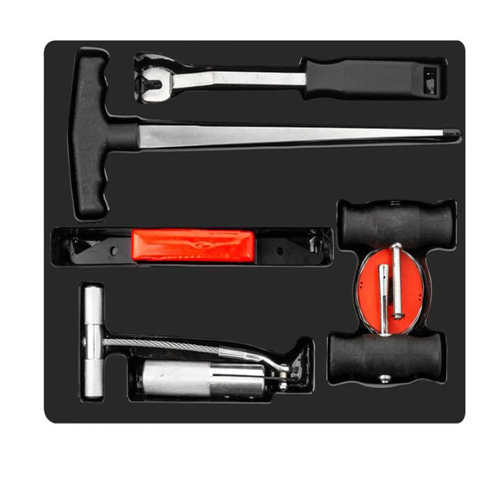 

7-Piece Windshield Disassembly And Assembly Set, Droach , Car Glass Tool, Remover, Steel wire Broach