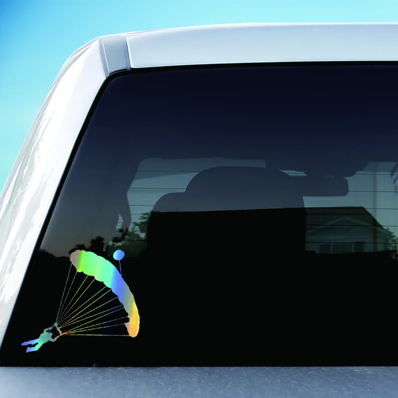 Parachute Skydiving Military Decal Sticker - 6" Vinyl, Choose Your Color, Oracal Brand