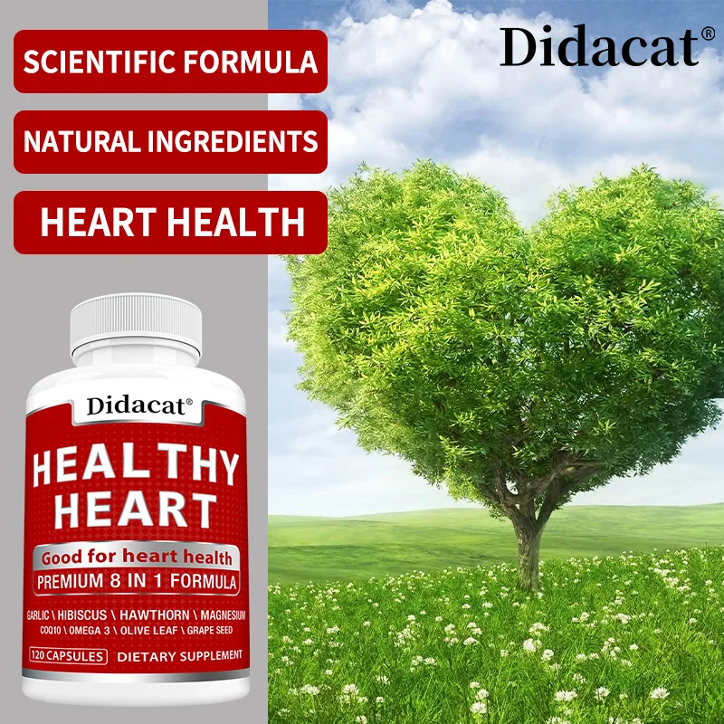 Healthy Heart-with COQ 10 Garlic, Magnesium, Hawthorn-Blood Flow and Heart Health Supplement