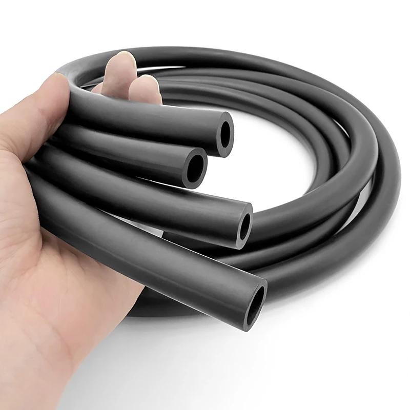 Oil Resistant Flexible Black Rubber Fuel Hose - Durable NBR Tubing