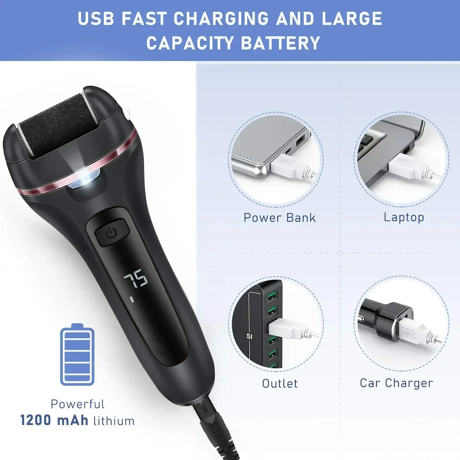 Râpe à pieds électrique pour callosités et peau des talons_voghion.com
