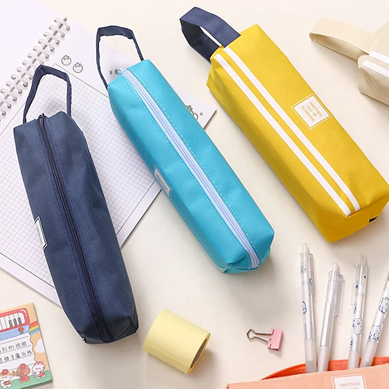 Mini Pencil Case Simple Oxford Pencil Bag For Girls Children Gift Kawaii Stationery School Storage Supplies kawaii bear pencil case for girls big capacity doubel layer pen pouch storage bag office student school stationery supplies 244