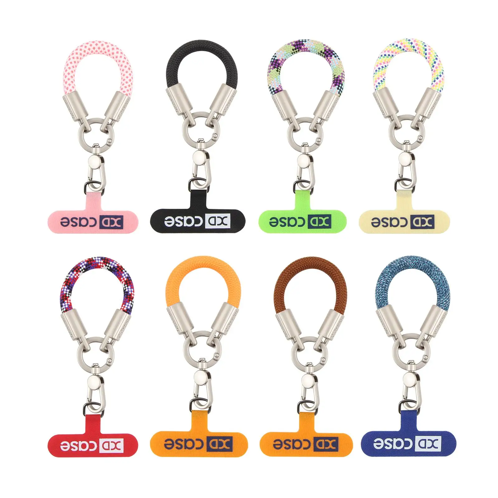 XDcase10.6cm 패셔너블 폰 케이스 로프 분실 방지 폰 손목 끈 안전 테더 메탈 버클 포함