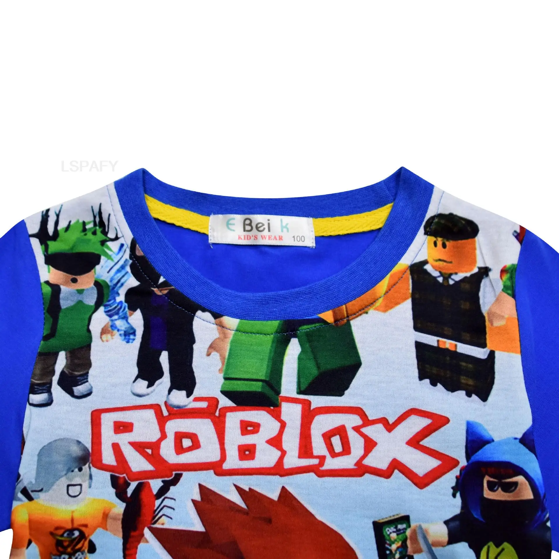 Meninas Desenho Animado Anime ROBLOX Manga Curta Estampada O Pescoço Arco  De Laço De Algodão Casual Vestido De Malha