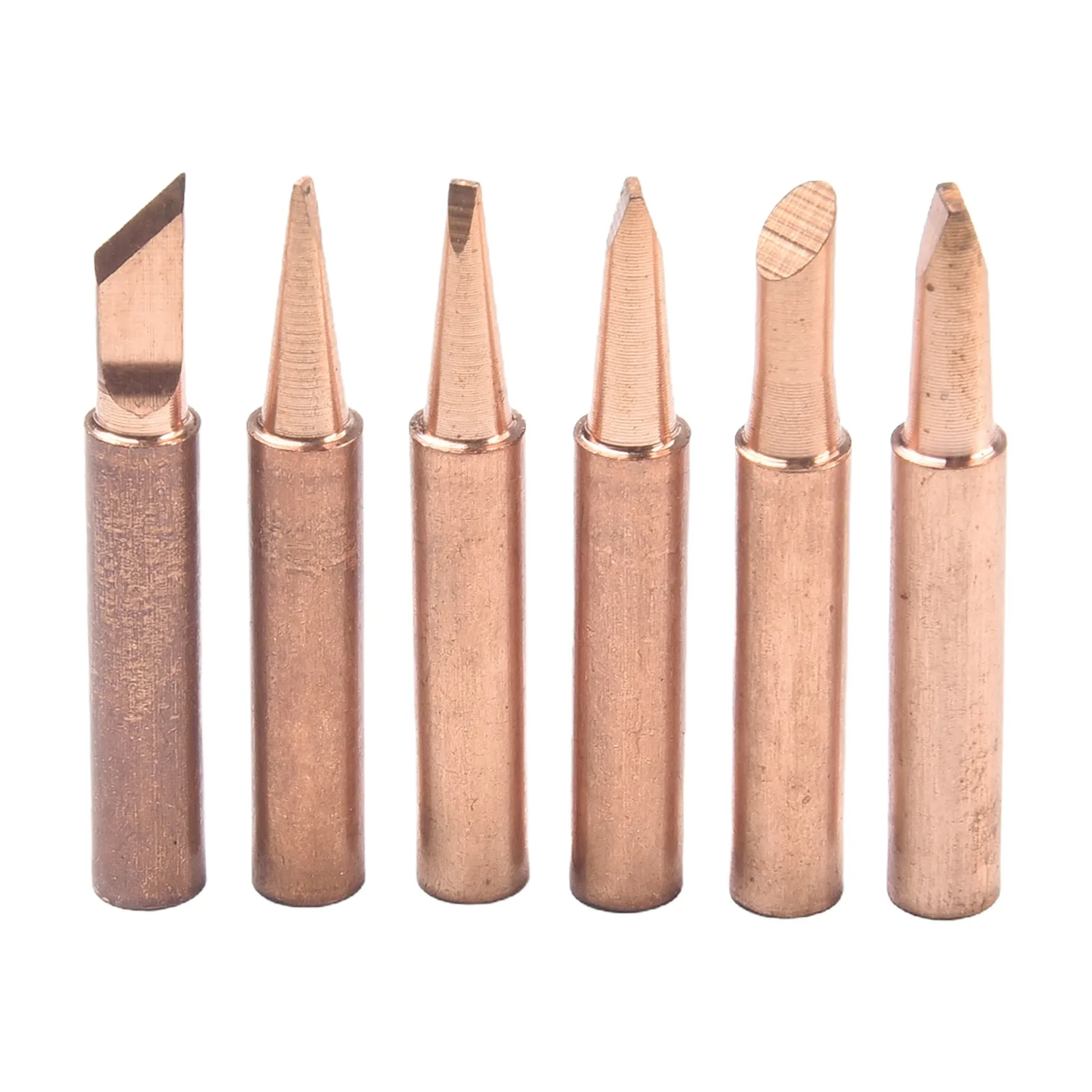 

12pcs Soldering Iron Tip Pure Copper 900M-T Soldering Iron Head Set Inside Hot Bare Copper Electric Soldering Iron Welding Tools