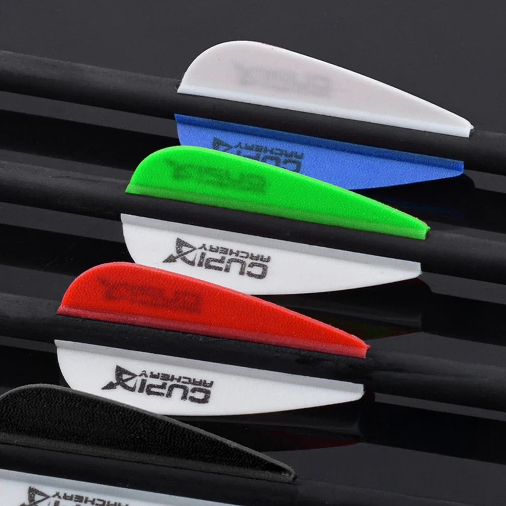 10Pcs Arrow Feather plastic Rubber Vanes plumage 1.75 inch For Recurve Compound Bow Arrow Archery DIY Fletching Arrow Vanes