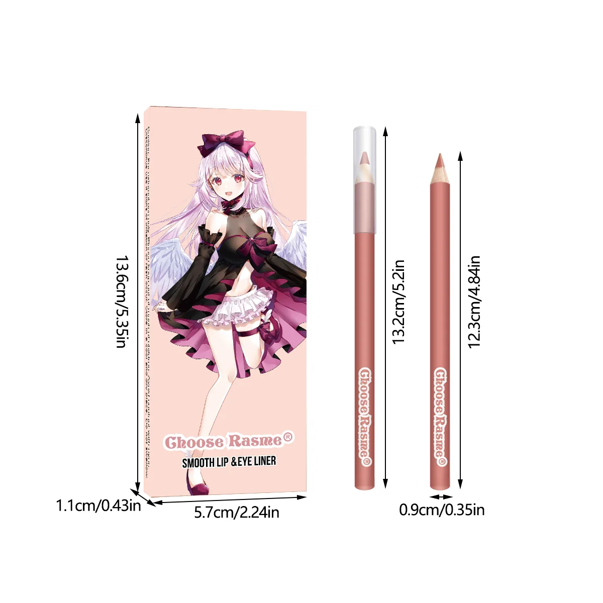 6PC Velvet Matte Lipstick Pen Nude Brown Lip Liner Pencil Kit Smooth Rose Red Pigment Lipstick Pencil Set Dye Cheek Lip Tint 2
