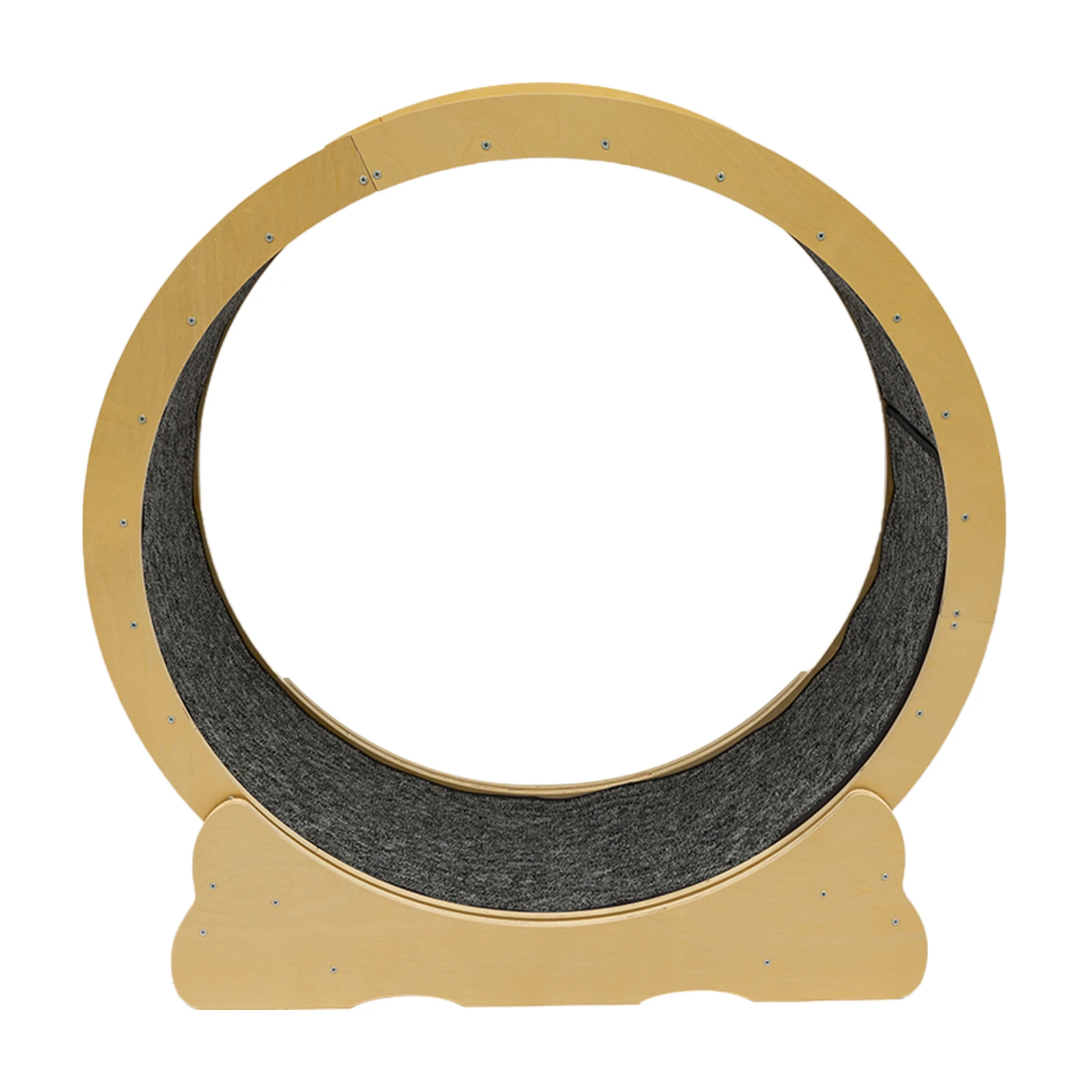 Durable Cat Toy, Solid Wood Construction, Sisal Mat, 343-Inch Roller Track for Play and Exercise