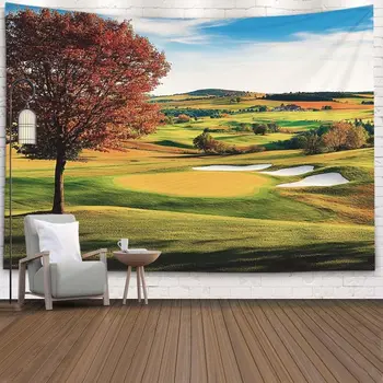 Autumn Forest Tapestry – Large Fall Tree Landscape Wall Hanging 1