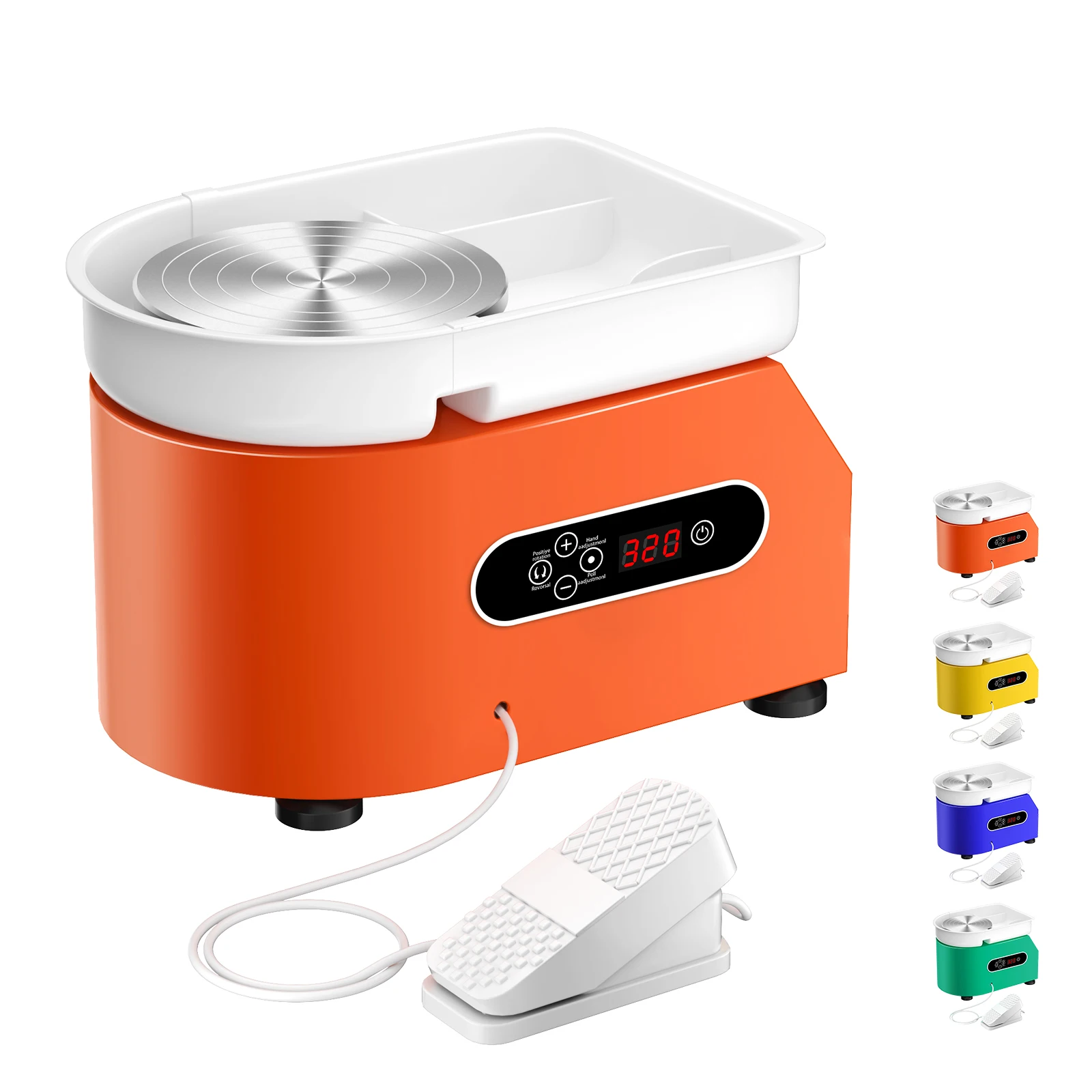 Electric Pottery Machine 25cm 350W Pottery Wheel Forming Machine LCD