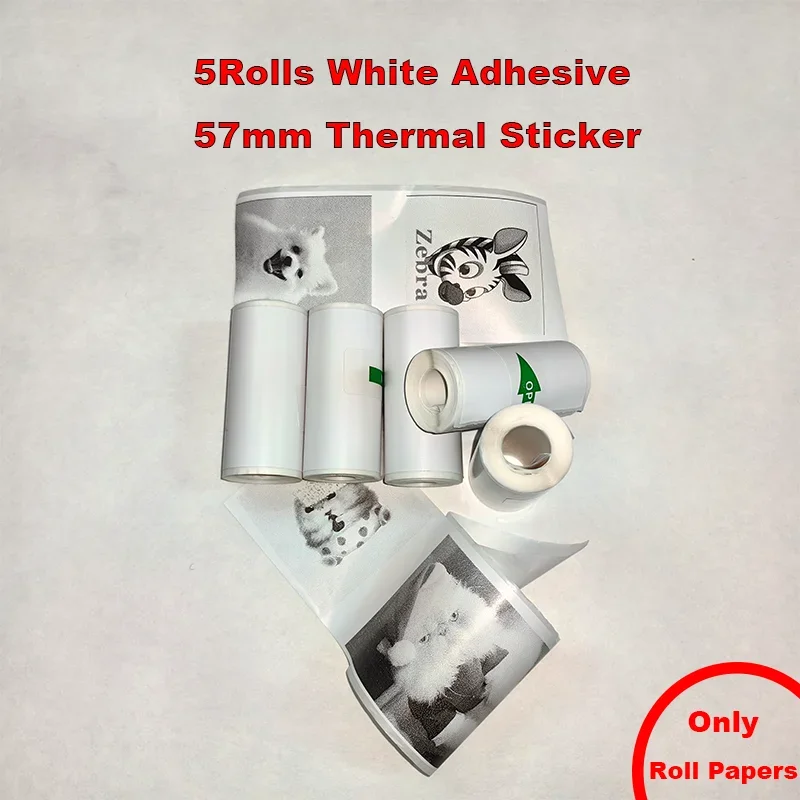5Rolls White Sticker