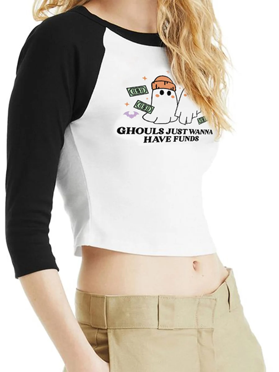 Women s Casual Short Sleeve Crop Top with Cool Graphic Print and Round Neckline for Summer Beach Party Wear