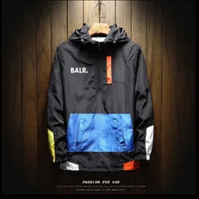 Fashion Sport BALR 2021 Mens Spring Autumn Jacket Zipper Casual Hooded Jakcet Fashion Patchwork Windbreaker Men Coat Clothing