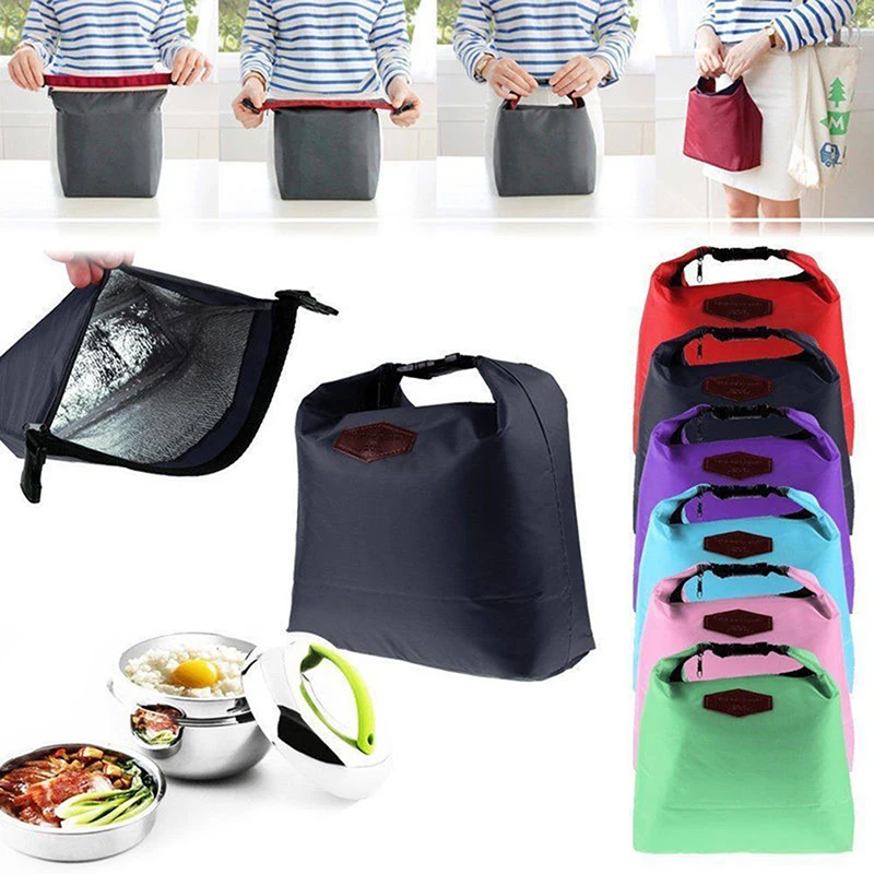 

Fashion Portable Thermal Insulated Lunch Bag Carry Picnic Food Tote Lady Cooler Lunch Box Storage Bag Insulation Package Bag