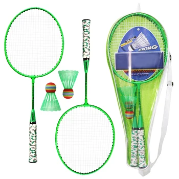1 Pair Badminton Rackets with Balls 2 Player Badminton Set for Children Indoor Outdoor Sport Game 1
