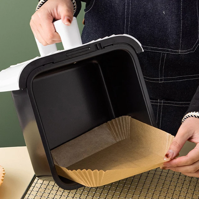 Square Air Fryer Paper Liner Oil-proof Airfryer Disposable Trays Air Fryers Without Oil Baking Paper For Manga Grill Pizza Plate 6