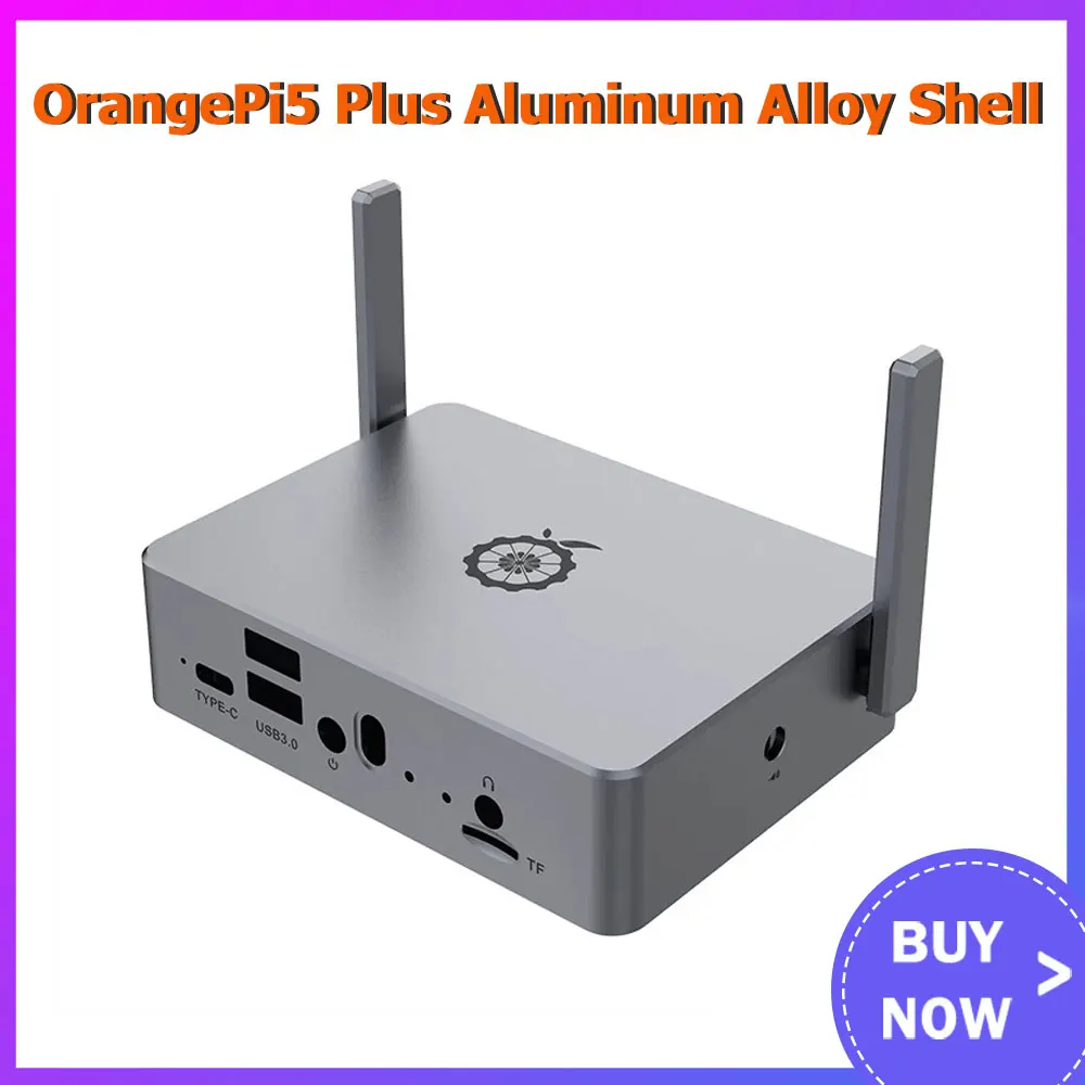 

Корпус из алюминиевого сплава OrangePi5 Plus с антенной, серый металлический цвет, для Orange Pi 5 Plus, макетные платы