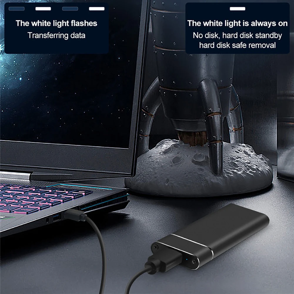 케비두메이 USB 3.1 M.2 SSD 외장 케이스 10Gbps NVMe SATA 듀얼 프로토콜 금속 외장 하드 디스크 케이스 (노트북/PC용)