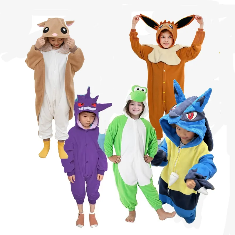 Kinder Cosplay Kostüm Kleidung Kinder Onesies Kigurumi Ganzkörper Nachtwäsche Ganze Pyjamas Jungen Kostüm Halloween Weihnachten Geschenk