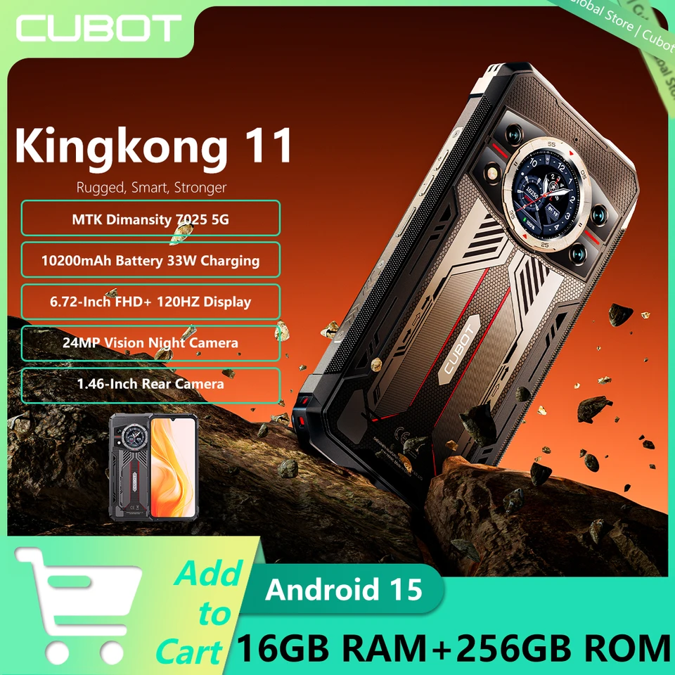 CUBOT KINGKONG11　タフネススマホ CUBOT KINGKONG X、頑丈なスマートフォン 5G、32GB RAM(16GB+16GB 拡張