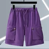 Summer Cargo Shorts Men 12XL Plus Size Shorts Fashion Casual Short Pants Male Summer Elastic Waist Shorts Big Size 12XL 2