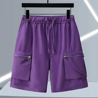 Summer Cargo Shorts Men 12XL Plus Size Shorts Fashion Casual Short Pants Male Summer Elastic Waist Shorts Big Size 12XL 2
