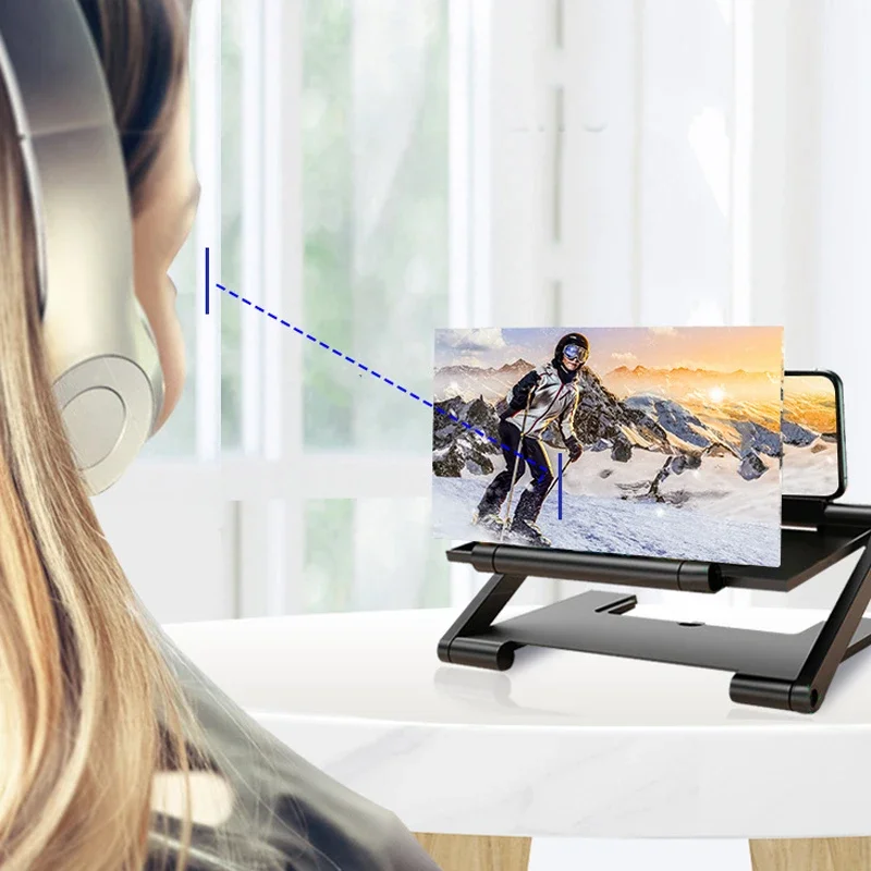 10 inch 3D Screen Amplifier Mobile Phone Screen Video Magnifier HD Expander Projector Smart phone Display Magnifying Bracket phone screen amplifier