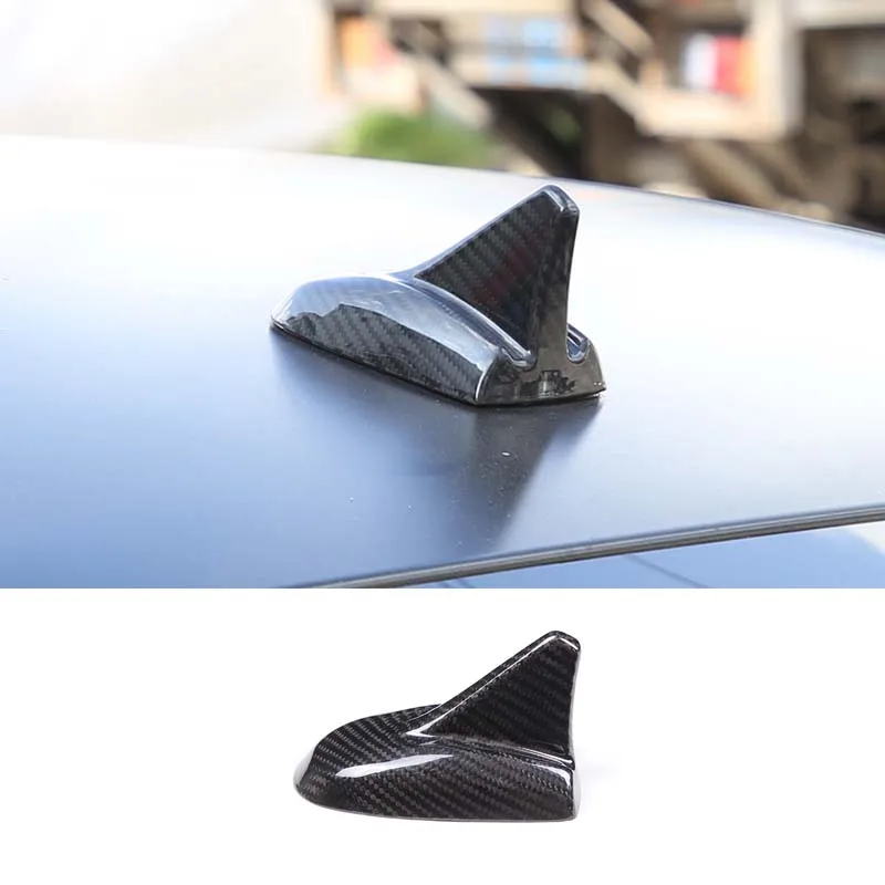 Per 2013-2016 Maserati Ghibli Real Carbon Fiber Style Car Styling Car Shark Fin Antenna Cover Sticker Accessori Esterni Per Auto