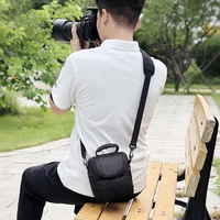 Portable Camera Bag Shockproof Waterproof Shoulder Messenger Bag for DSLR and SLR Cameras of Nikon D40 - Image 4