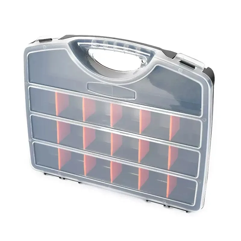 Plastic Tool Parts Box Storage Screw Box Tool Classification Electronic Drill Bit Accessories Thickened Grid Box