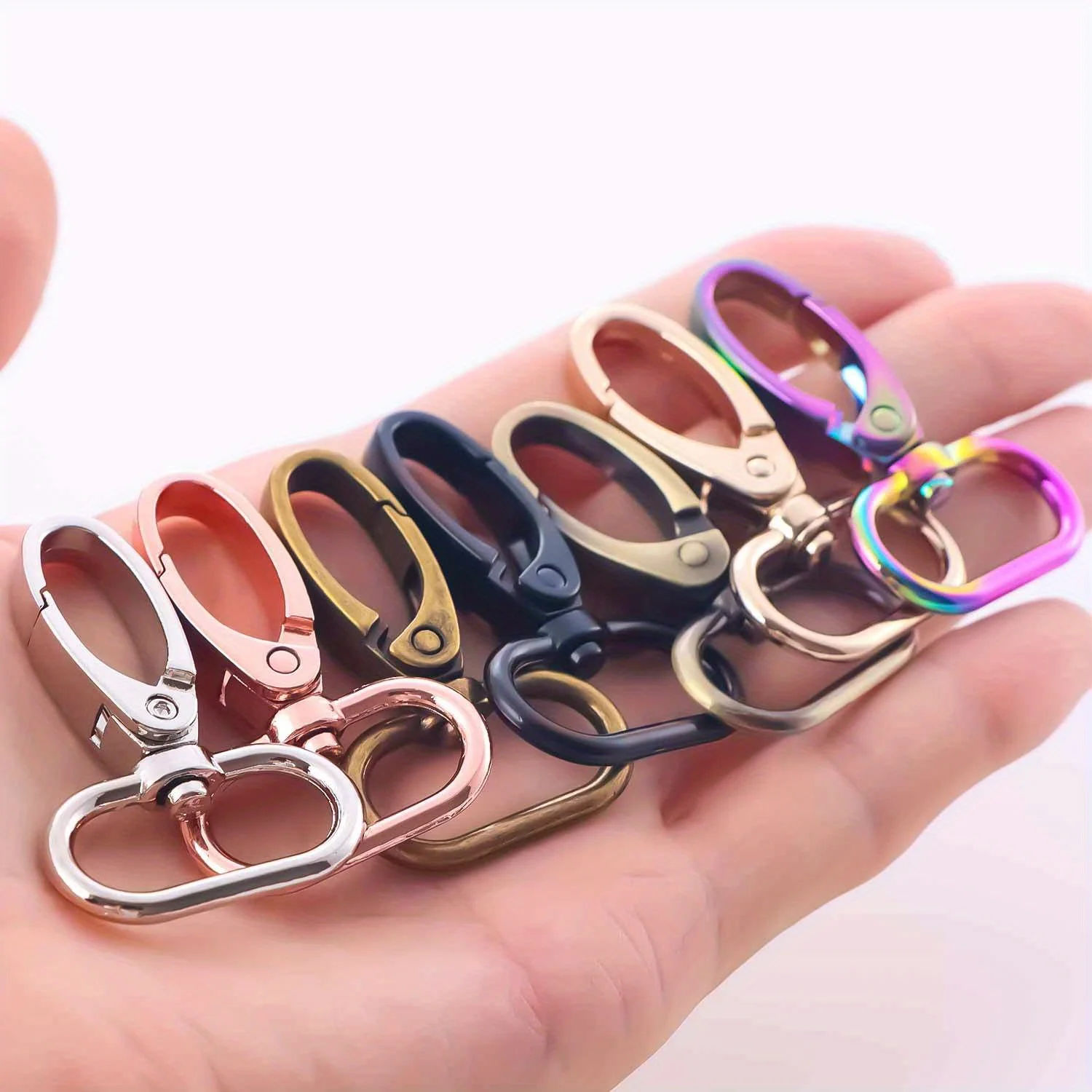 Swivel lobster clasp 5pcs Strap Bag Metal Buckles Webbing Belt Snap Hooks Keyring Carabiner DIY Accessories