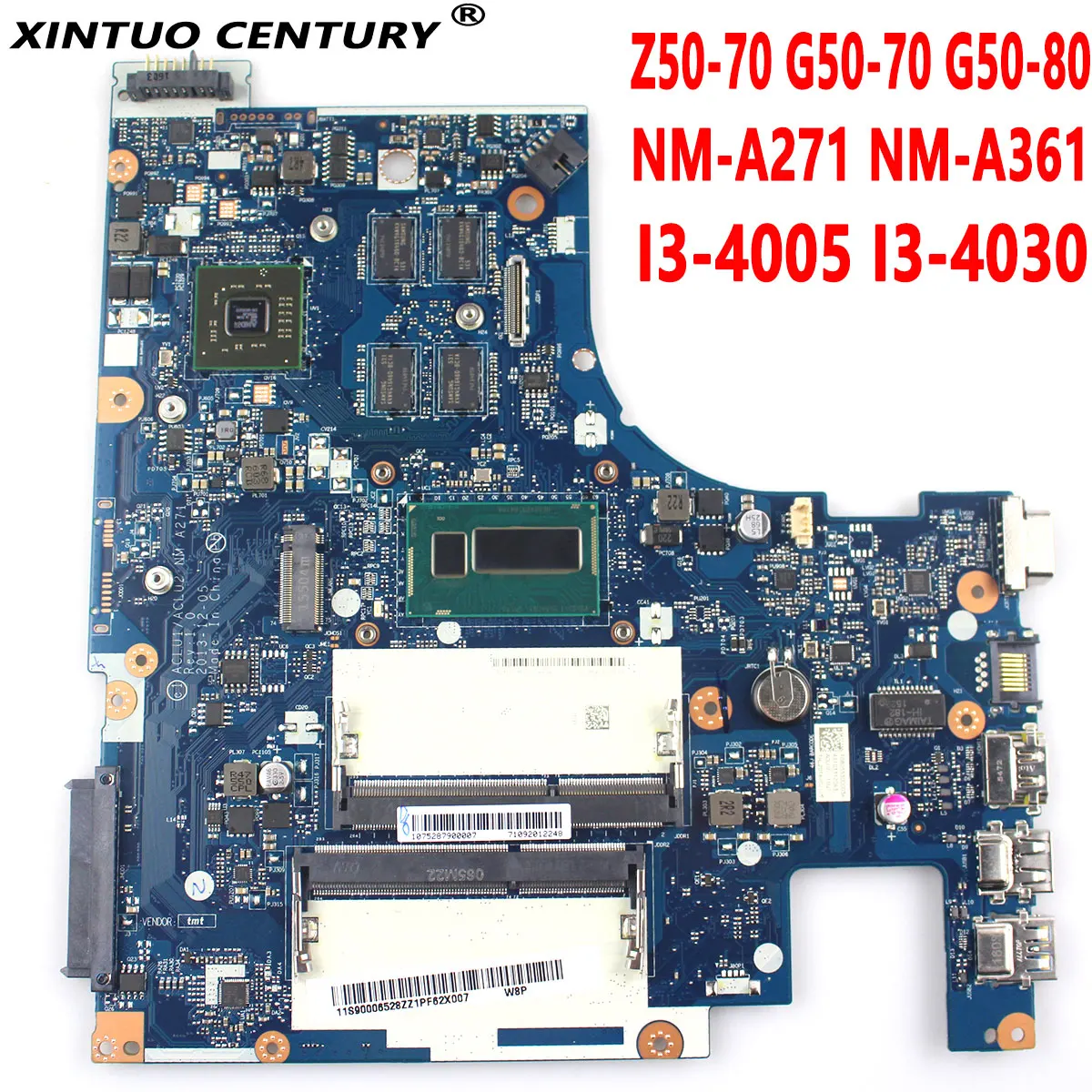 

ACLU1/ACLU2 NM-A271 NM-A361 for Lenovo Z50-70 G50-70 G50-80 laptop motherboard I3-4005 I3-4030 CPU HD8500M R5 M230 100% tested