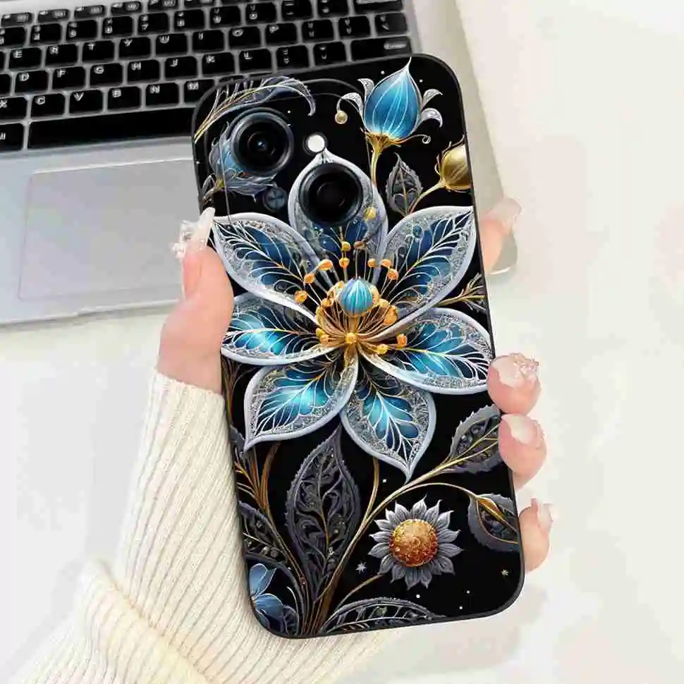 Black Butterfly Ultra-Thin Soft Silicone Case - 6.67 Back Cover